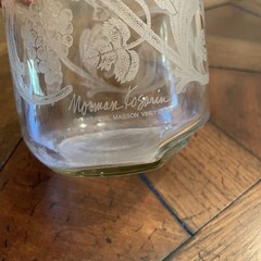Vintage Norman Kosarin 1988 Paul Mason Wine Decanter Etched Grapes Birds