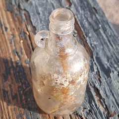 Vtg Franzia Mini Wine Bottle Jug w/ Handle 3/16 Pint Size