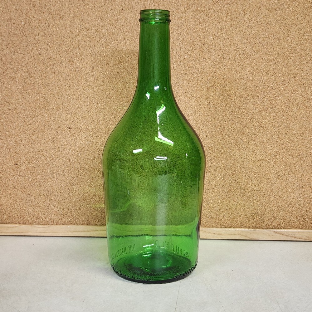Vintage Christian Brothers Green Liquor Wine Bottle One Half Gallon