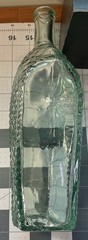 Vintage Spanish Wine Bottle Decantor Weave Pattern Oil Bottle No Cork