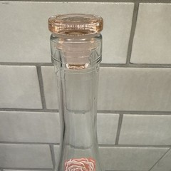 3 Cote Des Roses Empty Wine Bottles Pink & Blue Tops Rose Bottom Collectible 13&Prime;