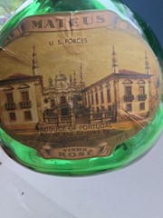 Vintage Mateus Rose Wine Bottle (empty) Great Condition Collectible