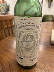 Bully Hill Empty Wine Bottle Signed Walter S Taylor ‘79