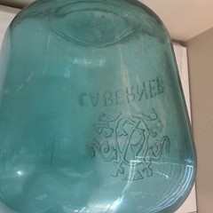 Vidrios San Miguel 17 » Blue Glass Demijohn Carboy Bottle Cabernet Wine Jug READ
