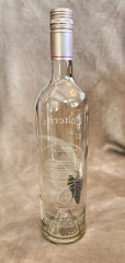 Colterris Livid Grand Valley Empty Wine Bottle – Clear Etched Glass – Colorado