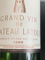 Grand Vin De Chateau Latour Premier Grand Cru Classe 1966 Empty Bottle