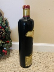 Vintage ©️1985 BLACK TOWER German White Wine Empty Bottle 750mL Crock Style- EC!