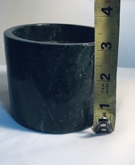 Heavy Green Marble Wine Bottle Chiller Cooler 3×4” Inch Stone Collectible