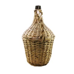 Antique Demijohn Wine Jug Green Glass 15&Prime;