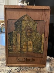 VTG San Martin Premium Wines From California Wine Box With Sliding Lid ￼15x10x4”