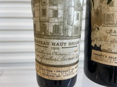 RARE Lot Of 2 Vintage 1919 Chateau Haut Brion Blob Top 12oz & 24oz Bottles Wine