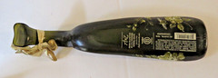Melted Slumped Wine Bottle – Floral with Bee Spoon Rest Cracker Tray