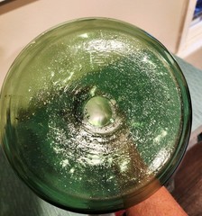 Vintage Empoli Italian Green Blown Glass Bottle Decanter Great Condition! Italy