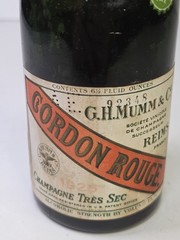 1926 Antique G. H. Mumm Cordon Empty Champagne Bottle Cart Rouge Split Reims