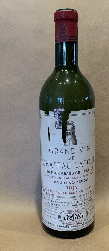 Vintage Wine Bottle Empty Chateau Latour 1955