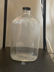 Vintage Owens Illinois 1/2 Gallon Wine Bottle And Bossed With Grapesl