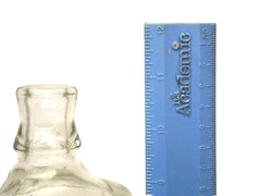 Vintage Heavy Glass Jug Gar For Wine, Penney&rsquo;s 11 inches tall seals with a cork.