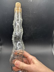 Vintage Italian Wine Bottle Bottaro Twisted Glass Neck Empty 16”
