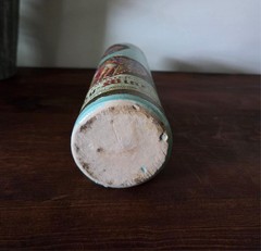 Vintage Beameister Jade Green Stoneware Bottle May-Wine w/ Utah liquor control