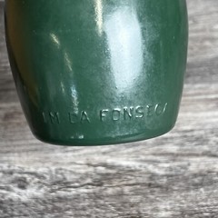 Vintage J M Da Fonseca Azeitao Green Painted Glass Bottle