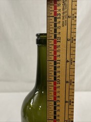Antique 12.25” Green Unmarked Glass Wine Bottle – CHIPPED