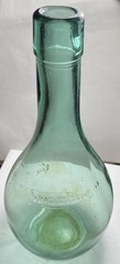 Vintage DF Vino D&rsquo;Italia Green Teal Glass Round Bottom Wine Bottle!! No Cork