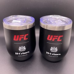 New! 🚨UFC x 19 Crimes Wine Tumblers Set If 2 Cups With Lids
