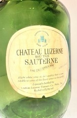 Vintage Chateau Luzerne 4 Liter Large Green Glass Wine Jug Bottle 13” Decor