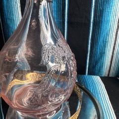 VTG Casadis Milano JUS DE Fruta Pink Wine Decanter 2 LITERS Antique