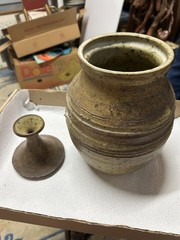 Antique Wine Spirits Bottle Pottery