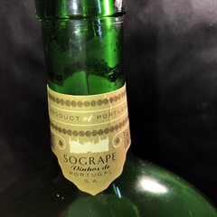 Vintage Lot Of 2 Green MATEUS WINE BOTTLES ~ 50 oz. One With Cork