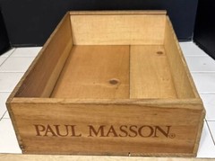 Vintage Paul Masson Since 1852 20.75” x 12.5 » WOOD WINE CRATE Winery Box