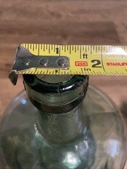 Vintage Viresa MCM 5L Green Glass Demijohn Boho Wine Oil Spain Decorative P Mark
