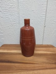 Vintage Lancers Wine Bottle Red/Brown Stoneware Jug 9&Prime; Portugal EUC!