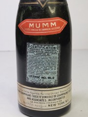 1926 Antique G. H. Mumm Cordon Empty Champagne Bottle Cart Rouge Split Reims