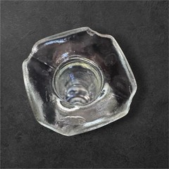 Vtg Clear Wine Liquor Glass Bottle Between 1935-1964 ? 11” Tall Ribbed Sides