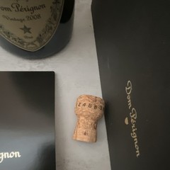 Dom Pérignon Vintage 2008 Champagne 750mL Green Bottle w/ Box Cork Booklet-Empty