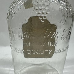 Vintage Fairview Wine Co. of Maine Clear Pressed Glass 1/2 Gallon Jug With Label