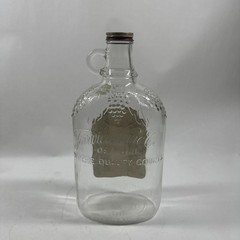 Vintage Fairview Wine Co. of Maine Clear Pressed Glass 1/2 Gallon Jug With Label