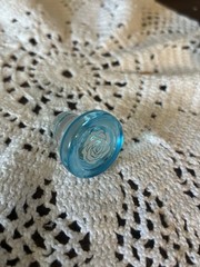 Cote Des Roses Empty Wine Bottle With Blue Glass Stopper Craft Or Display