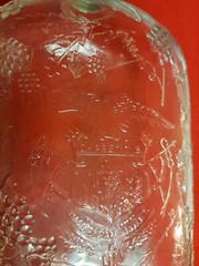 Garrett&rsquo;s American Wines 1/2 Gal Bottle Embossed Grapes & Eagle 10&Prime; tall Vintage