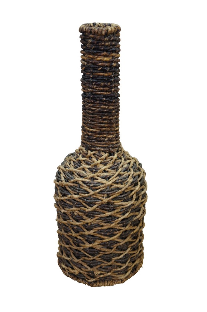Large Vintage Wicker Wrap for Glass Demijohn Wine Bottle Carboy Jug 9&Prime; x 24&Prime;