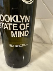 Brooklyn Nets NBA Super Rare Etched Empty Wine Bottle 2020 – MINT CONDITION