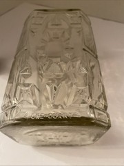 Monarch Wine Co. Clear Glass Decanter Bottle Manischewitz Brooklyn NY *EMPTY*