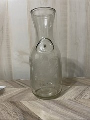 Vintage Paul Masson Norman Kosarin Wine Decanter Carafe Etched Glass 1989