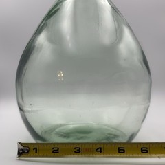 Vintage Almaden One Gallon Green Glass Wine Bottle Original Cork Handle 13”