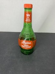 Regina Red Wine Vinegar Bottle Green Glass 12 Oz Vintage