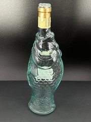Pescevino Italy Fish Shaped Wine Bottle 13&Prime; Italian Nautical Coastal Sea 1989