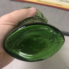 Large Vintage Green Fish Shaped Pescevino Bottle 13inch Wine