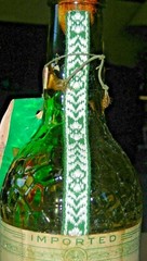 Mandarine Napoleon Grand Liqueur Empty Green Wine Bottle Belgium VTG Recipe Book